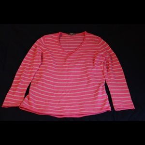100% cashmere sweater pink stripes Uniqlo